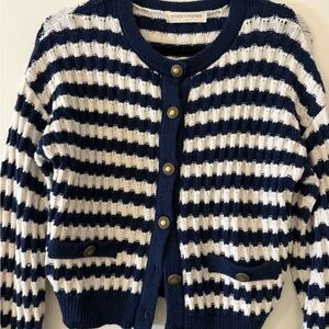 Navy and White Striped Sweater